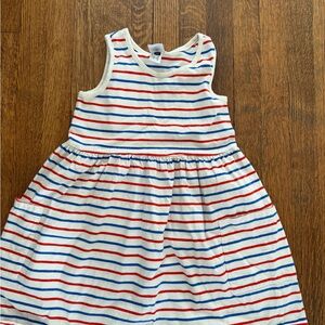 Striped Red & Blue Cotton Kids Dress - Brand: Hanna Anderson